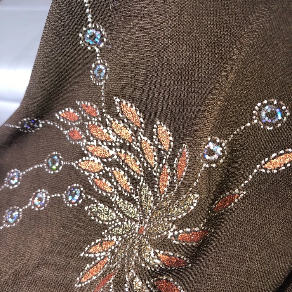 A. Byer  Glittered Floral decorated Halter Top - Picture 8 of 9